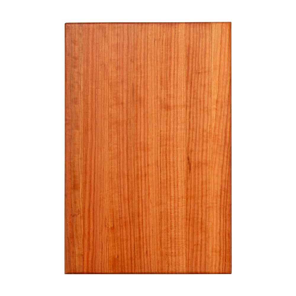 John Boos R-Board Series Rectangular Wooden Cherry Cutting Board 18x12 1.5 Thick, 7-lb Reversible Butcher Block with Edge-Grain & Finger Grips Made in the USA