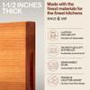 John Boos R-Board Series Rectangular Wooden Cherry Cutting Board 18x12  1.5 Thick, 7-lb Reversible Butcher Block with Edge-Grain & Finger Grips  Made in the USA view 3