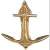 HighShine Brass Anchor Door Knocker view 1