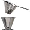 Linden Sweden Traditional Swedish Tea Strainer with Cup - Loose Tea Steeper Made to Fit a Wide Variety of Teacups and Teapots - Made in Sweden - Heavy-Duty Stainless Steel - 2 3/4" x 2 3/4" x 2" view 1