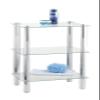 WENKO Tier Organizer with 3 Shelves, Storage, Shelf for Bathroom, Glass, Dimensions (W x H x D): 15.75 x 29.13 x 11.81,Bathroom Shelf Organizer view 1