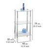 WENKO Tier Organizer with 3 Shelves, Storage, Shelf for Bathroom, Glass, Dimensions (W x H x D): 15.75 x 29.13 x 11.81,Bathroom Shelf Organizer view 3