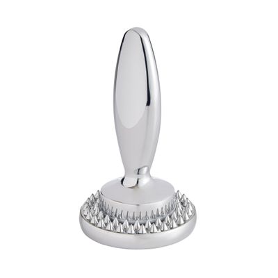 HIC Kitchen Dual Sided Meat Tenderizer Marinating Prep Tool, Chrome-Plated Zinc, 835 Grams, For Flattening Cutlets And Tenderizing Meat