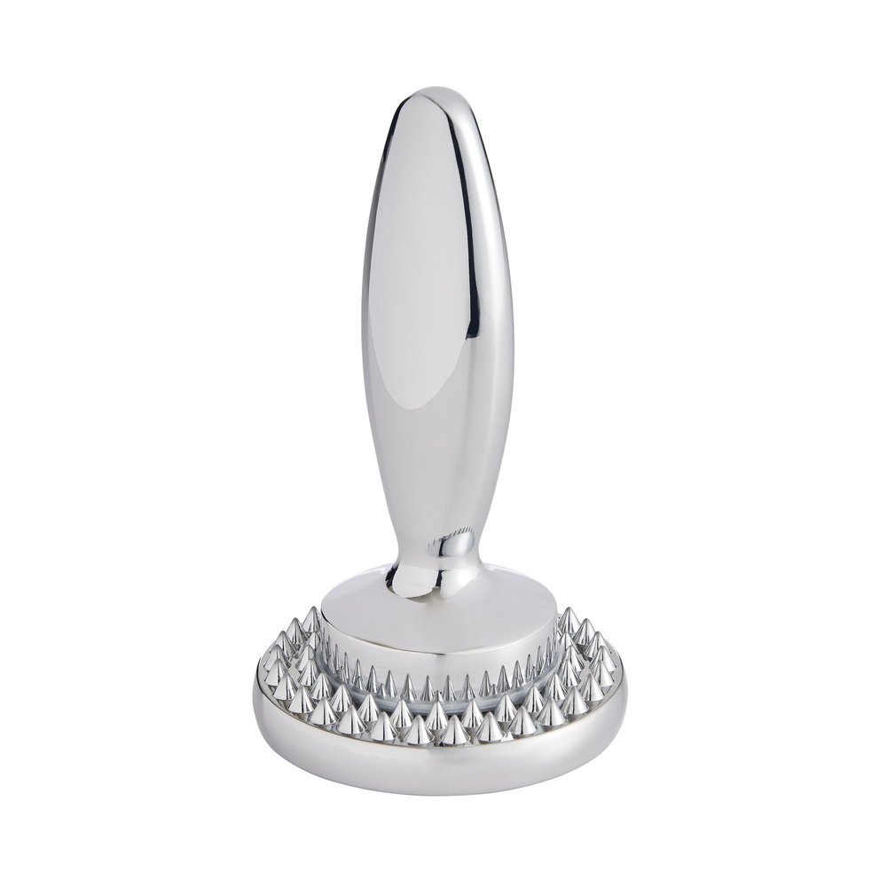 HIC Kitchen Dual Sided Meat Tenderizer Marinating Prep Tool, Chrome-Plated Zinc, 835 Grams, For Flattening Cutlets And Tenderizing Meat