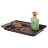 iDesign Metal Vanity Tray, Non-Slip Guest Towel Board for Cosmetics,Makeup,Jewelry,Keys,Bathroom,Kitchen,Office,Craft Room,Countertops,Closets Storage Organization, 6.5" x 10" x 1", Clear and Bronze view 1