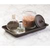 iDesign Metal Vanity Tray, Non-Slip Guest Towel Board for Cosmetics,Makeup,Jewelry,Keys,Bathroom,Kitchen,Office,Craft Room,Countertops,Closets Storage Organization, 6.5" x 10" x 1", Clear and Bronze view 2