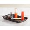 iDesign Metal Vanity Tray, Non-Slip Guest Towel Board for Cosmetics,Makeup,Jewelry,Keys,Bathroom,Kitchen,Office,Craft Room,Countertops,Closets Storage Organization, 6.5" x 10" x 1", Clear and Bronze view 3