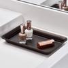 iDesign Metal Vanity Tray, Non-Slip Guest Towel Board for Cosmetics,Makeup,Jewelry,Keys,Bathroom,Kitchen,Office,Craft Room,Countertops,Closets Storage Organization, 6.5" x 10" x 1", Clear and Bronze view 4