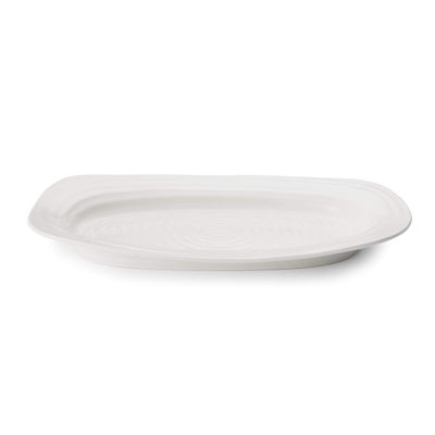 Portmeirion Sophie Conran White Sandwich Tray, 13.5 x 9 Inch, Rectangular Porcelain Serving Platter for Snacks & Entertaining, Dish, Dishwasher & Oven Safe, Kitchen Essential