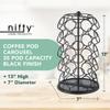 Nifty K Cup Holder  Compatible with K-Cups, Coffee Pod Carousel | 35 K Cup Holder, Spins 360-Degrees, Lazy Susan Platform, Modern Black Design, Home or Office Kitchen Counter Organizer view 2