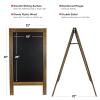 Large Sturdy Handcrafted 40" x 20" Wooden A-Frame Chalkboard Display / 4 Liquid Chalk Markers & Stencil Set/Sidewalk Chalkboard Sign Sandwich Board/Chalk Board Standing Sign (Rustic) view 4