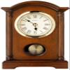 Bulova Dalton Chiming Pendulum Table Clock - Walnut Finish - Gold-Tone Accents view 2