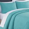 Chezmoi Collection Austin 3-Piece Oversized Bedspread Coverlet Set (King, Turquoise) view 4