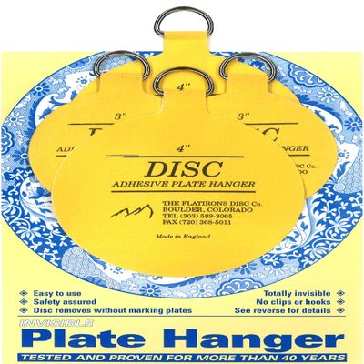 Flatirons Disc Adhesive Plate Hanger Set (2-3 Inch and 2-4 Inch Hangers)