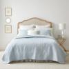 Laura Ashley - King Quilt Set, Reversible Cotton Bedding with Matching Shams, Medium-Weight for Year Round Use, Pre-Washed for Added Softness (Felicity Blue) view 1