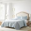 Laura Ashley - King Quilt Set, Reversible Cotton Bedding with Matching Shams, Medium-Weight for Year Round Use, Pre-Washed for Added Softness (Felicity Blue) view 2