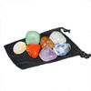 7 Assorted Tumbled Polished Stones in a Velvet Bag Chakra by Generic view 1