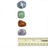 7 Assorted Tumbled Polished Stones in a Velvet Bag Chakra by Generic view 3