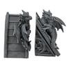 Design Toscano Castle Dragon Gothic Decor Decorative Bookend Statues, 8 Inch, Set of Two, Polyresin, Grey Stone view 3