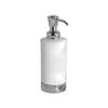 InterDesign York Ceramic Soap & Lotion Dispenser Pump, for Kitchen or Bathroom Countertops - White/Chrome view 1