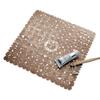 iDesign Plastic Suction Cup Non-Slip Bath Mat, The Pebblz Collection - 22 x 22, Amber Brown view 1