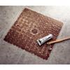 iDesign Plastic Suction Cup Non-Slip Bath Mat, The Pebblz Collection - 22 x 22, Amber Brown view 2