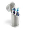 OXO Good Grips Stainless Steel Toothbrush Organizer, Bathroom Organizer and Storage, Toothbrush Holder for Countertop, Sleek Modern Bathroom Accessories view 1