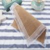 wadbeev Set of 6 - Natural Burlap Table Placemats with Lace Wedding Decor Rustic Shabby Jute Party Reception view 3