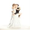 Wedding Collectibles Funny Kissing Wedding Cake Topper with Bride and Groom | Fun, Humorous Figurine | Fine Porcelain | 5.5 Inches view 4