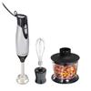 Hamilton Beach 4-in-1 Electric Immersion Hand Blender with Handheld Blending Stick, Whisk + 3-Cup Food & Vegetable Chopper Bowl, 2-Speeds, 225 Watts, Silver and Stainless Steel (59765) view 1
