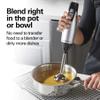 Hamilton Beach 4-in-1 Electric Immersion Hand Blender with Handheld Blending Stick, Whisk + 3-Cup Food & Vegetable Chopper Bowl, 2-Speeds, 225 Watts, Silver and Stainless Steel (59765) view 3