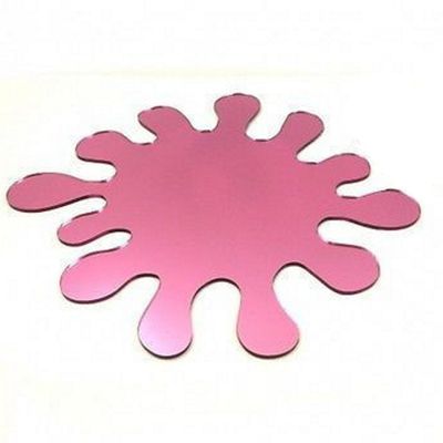 4 Splash Pink Mirror Acrylic Coasters