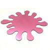 4 Splash Pink Mirror Acrylic Coasters view 1