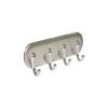 iDesign York Adhesive Backed Key Holder for Wall, 1.5" x 7" x 5.5", Brushed Stainless Steel view 2