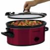 Crock-Pot 6-Quart Cook & Carry Oval Manual Portable Slow Cooker, Red - SCCPVL600-R view 4