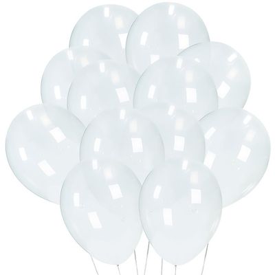 11" DIAMOND CLEAR BALLOONS 2DZ - Party Decor - 24 Pieces
