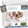 SafeRest Waterproof Queen Size Mattress Protector - Fitted with Stretchable Pockets - Machine Washable Cotton Blend Mattress Cover for Bed view 1
