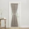 Sun Zero Barrow Energy Efficient Rod Pocket Door Curtain Panel, 54" x 72", Stone view 1