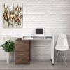Essentials 2-Drawer Mobile Filing Cabinet from Nexera, Truffle view 2