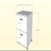 Essentials 2-Drawer Mobile Filing Cabinet from Nexera, Truffle view 3