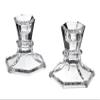 Godinger Silver Art Set of 2 Hexagon Crystal Candle Stick Holders view 1
