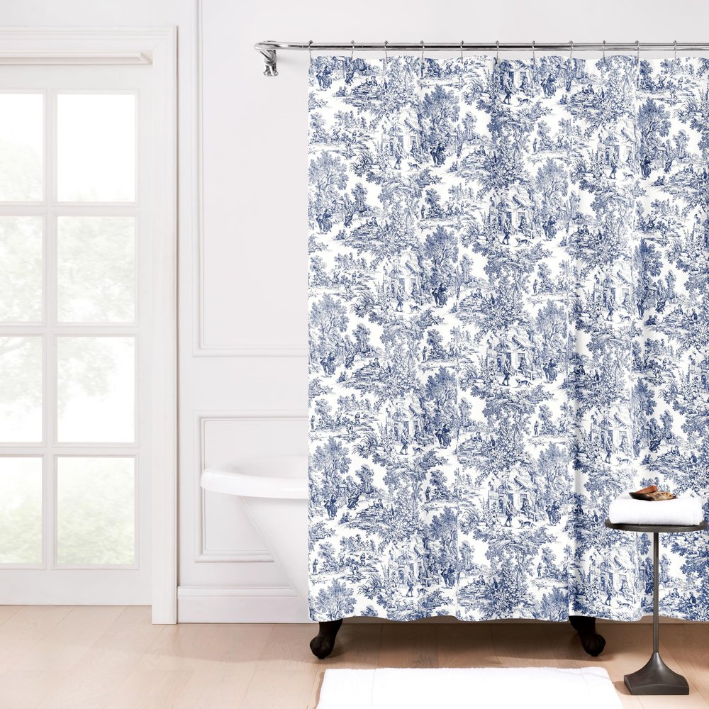 Ellis Curtain Victoria Park, Shower Curtain, Blue 72.00" x 70.00"