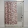 Victoria Park Toile Bathroom Shower Curtain, Red view 2