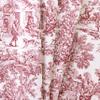 Victoria Park Toile Bathroom Shower Curtain, Red view 3