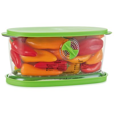 PrepSolutions Fresh Fruit & Vegetable Keeper, Green  Airtight Container with Vent for Prolonged Freshness