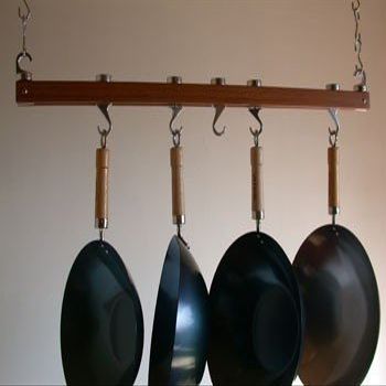 Taylor & Ng Track Ceiling Pot Rack, 36", Burnished Bamboo