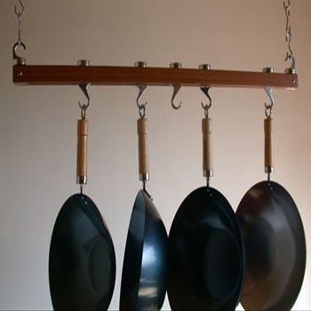 Taylor & Ng Track Ceiling Pot Rack, 36", Burnished Bamboo