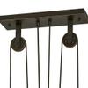 Westinghouse 6332500 Iron Hill Three-Light Indoor Island Pulley Pendant, Finish with Highlights and Metallic Interior, 3, Oil Rubbed Bronze/Bronze view 3