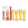 Spiegelau Beer Classics Tall Pilsner Glasses, Set of 4, European-Made Lead-Free Crystal, Modern Beer Glasses, Dishwasher Safe, Professional Quality Pilsner Glass Gift Set, 15 oz view 1