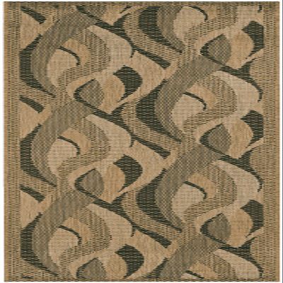 Couristan Recife Indoor Outdoor Area Rug 2'3" x 7'10" Runner in Natural-Black, Durable Flatwoven Floral Design Rug Entryway, Patio or Mudroom Home Decor